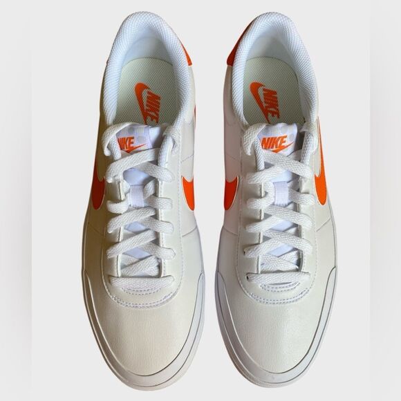 NEW Nike Court Shot Shoes Size Men's 10 Wm's 11.5 White Orange Low Top Sneakers - Picture 3 of 13
